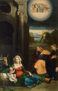 Madonna del Riposo with Portrait of Lionello, by Garofalo, in the Pinacoteca Nazionale in Ferrara by Benvenuto Tisi da Garofalo